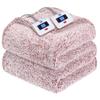 Sealy Electric Blanket Queen Size, Dual Control Soft Sherpa Heated Blanket with 10 Heating Levels & 1 to 12 Hours Auto-Off Settings Over-Heated Protection 84"x90" Machine Washable, Rust Red view 1