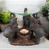 1 Pcs of Trio Elephants Oil Warmer Statue Wax Tart Burner Aroma Diffuser Figurine view 1