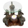 1 Pcs of Trio Elephants Oil Warmer Statue Wax Tart Burner Aroma Diffuser Figurine view 4