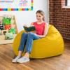 Jaxx Gumdrop Commercial Grade Bean Bag for Educational Environments, Large Size - Premium Vinyl - Yellow view 1