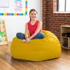 Jaxx Gumdrop Commercial Grade Bean Bag for Educational Environments, Large Size - Premium Vinyl - Yellow view 3