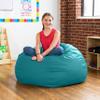 Jaxx Gumdrop Commercial Grade Bean Bag for Educational Environments, Large Size - Premium Vinyl - Turquoise view 3