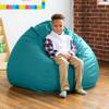 Jaxx Gumdrop Commercial Grade Bean Bag for Educational Environments, Large Size - Premium Vinyl - Turquoise view 4