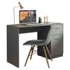 Madesa Compact Computer Desk Study Table for Small Spaces Home Office 43 Inch Student Laptop PC Writing Desks with Storage and Drawer, Modern Ergonomic Gaming Workstation - Grey view 3
