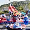 Fun Express Plastic Cups with Lids and Straws 12 Pack - Patriotic Star Shaped Reusable Tumblers for 4th of July Party Favors | Colorful Rainbow Stadium Cups in Bulk for Independence Day Celebrations view 2