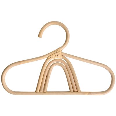 CIYODO Rainbow Rattan Baby Clothes Hanger Compact Kids Organizer for Infant Clothing Nursery Closet Storage