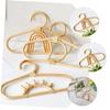 CIYODO 2pcs Rattan Boy Girl Clothes Hanger Premium Smooth Finish Boy Girl Nursery Organizer Small Rattan Hangers for Clothes Clothing Storage view 4
