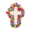 Fun Express Fleece Tied Cross Wreath Craft Kit, Makes 3 view 1