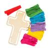 Fun Express Fleece Tied Cross Wreath Craft Kit, Makes 3 view 2