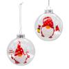 Kurt Adler 80MM Glass Transparent Gnome 6-Piece Ball Ornament Set view 2