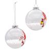 Kurt Adler 80MM Glass Transparent Gnome 6-Piece Ball Ornament Set view 3