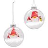 Kurt Adler 80MM Glass Transparent Gnome 6-Piece Ball Ornament Set view 4