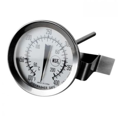 TrueCraftware- Stainless Steel 5 1/2" Candy Deep Fry Probe Thermometer with Pot Clip, 100F to 400F- Deep Frying Thermometer for Candy Maple Syrup Cheese Sugar
