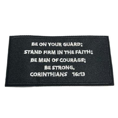 Corinthians 16:13 Patch Embroidered Iron-on/Sew-on Applique, Religious Eternal Life Bible Verse, Love Jesus God, Christian Biker, Decorative Embroidery Clothing Vest Jackets Jeans, Premium Stitching