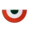 St. Patricks Day Bunting - Indoor/Outdoor 3-Stripe Green, White & Orange Irish Pride Pleated Flag Banners, Patriotic Party Decorations, Made in the USA, 1' x 2', Cotton, by Old Glory Bunting view 1