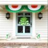 St. Patricks Day Bunting - Indoor/Outdoor 3-Stripe Green, White & Orange Irish Pride Pleated Flag Banners, Patriotic Party Decorations, Made in the USA, 1' x 2', Cotton, by Old Glory Bunting view 3