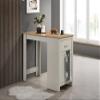 Lilola Home Alonzo 47" W Light Gray Counter Height Dining Table  Small Space Friendly Modern Table with Wood and Metal Frame for Kitchen, Apartment, or Breakfast Bar view 2