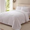 Anluoer King Bed in a Bag 7 Pieces, White Tufted Comforter Set with Comforters, Pillow Shams, Pillowcases, Flat Sheet, Fitted Sheet - All Season Bedding view 2