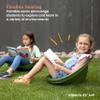ECR4Kids Leaf Floor Seat, Rocker Chair, Hunter Green, 6-Piece view 4
