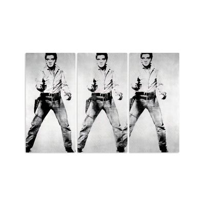 Elvis Presley - Andy Warhol Canvas Wall Art Print Handmade - Various Sizes (3 Pieces Large)