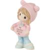 Precious Moments 223012 My Grandma Spoils Me Brunette Hair/Light Skin Bisque Porcelain Girl Figurine view 2