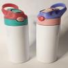 2 pack 12oz sublimation toddler tumblers (Pink/green and pink/purple lids) view 1
