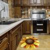 UKELER Sunflower Bath Rug for Bathroom 2' Washable Soft Flower Area Rugs Kitchen Mat Non Slip Absorbent Bath Mat, Yellow view 4