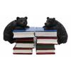 2 Figurine Set Rustic Wildlife Bear Cubs Climbing Stack of Books Bookends view 2