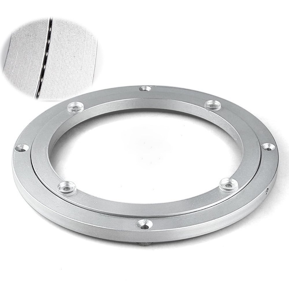8-28 Inches Aluminum Lazy Susan Turntable Ring Round Rotating Bearing Turntable Heavy Duty Hardware For Kaleidoscopes Tabletop Serving Trade Show Displays