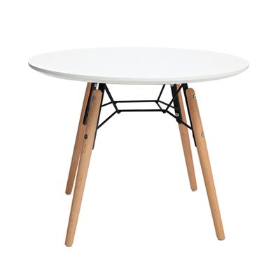 Neos Modern Furniture Midcentury MDF Top Kids Side, White Children's Table