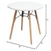 Neos Modern Furniture Midcentury MDF Top Kids Side, White Children's Table view 2