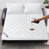 Waterproof Sofa Bed Mattress Protector Pad, Absorbent Full Sleeper Sofa Mattress Topper Cover Quilted, Fitted Mattress Protector, 54" x72", White view 1
