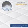 Waterproof Sofa Bed Mattress Protector Pad, Absorbent Full Sleeper Sofa Mattress Topper Cover Quilted, Fitted Mattress Protector, 54" x72", White view 2