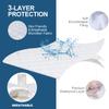 Waterproof Sofa Bed Mattress Protector Pad, Absorbent Full Sleeper Sofa Mattress Topper Cover Quilted, Fitted Mattress Protector, 54" x72", White view 3