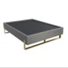 VANT Elevated Platform Bed - Burnished Brass - Califronia King Size - Zigrino Mineral - Easy Assembly Bed Frame - No Box Spring Needed - Sleek Modern Design for Any Bedroom view 1