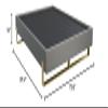 VANT Elevated Platform Bed - Burnished Brass - Califronia King Size - Zigrino Mineral - Easy Assembly Bed Frame - No Box Spring Needed - Sleek Modern Design for Any Bedroom view 3