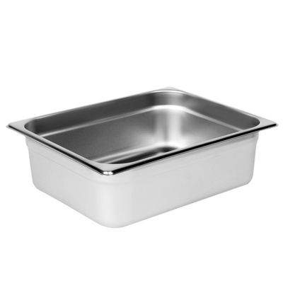 TrueCraftware-Half Size 4" Deep Stainless Steel Anti-Jamming Steam Table Pan 22 Gauge- Chafing Steam Table Pans Catering Food Storage Metal Pan Hotel Pan for Restaurant Events Catering Use