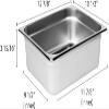 TrueCraftware-Half Size 4" Deep Stainless Steel Anti-Jamming Steam Table Pan 22 Gauge- Chafing Steam Table Pans Catering Food Storage Metal Pan Hotel Pan for Restaurant Events Catering Use view 2