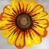 UKELER Unique Sunflower Rugs for Bedroom Bathroom 4' Decorative Floral Area Rugs Comfy Soft Bedside Rug for Kids, Yellow view 1