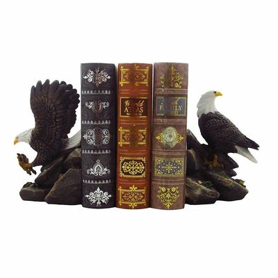 1 Pcs of Bald Eagle Bookend Set for Patriotic Office Book Shelf Decorations