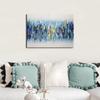 100% Hand Painted Abstract Wall Art Blue Rhapsody Textured Oil Painting on Canvas, Modern Abstract Seascape Paintings Artwork for Bedroom Living Room Home Decoration 20x28 Stretched and Framed view 2