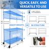 4000 LBS Heavy Duty Metal Shelving Unit  36x18x76 NSF 5-Tier Wire Rack with Wheels, Adjustable Garage Storage Shelves, Chrome Wire Shelving for Kitchen, Warehouse, Bakers Rack  Crescent view 2