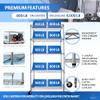 4000 LBS Heavy Duty Metal Shelving Unit  36x18x76 NSF 5-Tier Wire Rack with Wheels, Adjustable Garage Storage Shelves, Chrome Wire Shelving for Kitchen, Warehouse, Bakers Rack  Crescent view 3