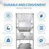 4000 LBS Heavy Duty Metal Shelving Unit  36x18x76 NSF 5-Tier Wire Rack with Wheels, Adjustable Garage Storage Shelves, Chrome Wire Shelving for Kitchen, Warehouse, Bakers Rack  Crescent view 4