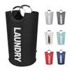 DOKEHOM 90L Large Laundry Basket, Collapsible Laundry Bag, Freestanding Tall Clothes Hamper, Foldable Washing Bin (Black) view 1