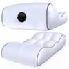 PHASFBJ Inflatable Deck Chair with Household air Pump, Portable Self Inflatable Couch Lazy Air Sofa, Lounger Sofa for Indoor Living Room Bedroom, Outdoor Travel Camping Picnic,White view 1