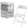 Allpop 10 Pack Plastic Folding Chair, 300lb Capacity, Portable Commercial Chair with Steel Frame for Home Office Wedding Party Indoor Outdoor Events, Stackable, White view 1