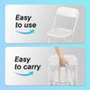 Allpop 10 Pack Plastic Folding Chair, 300lb Capacity, Portable Commercial Chair with Steel Frame for Home Office Wedding Party Indoor Outdoor Events, Stackable, White view 4