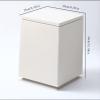 ZALORD Garbage Can Simple Large-Capacity Trash can Household Square Indoor Trash can Office Bedroom Waste Paper Basket Garbage Cans for Kitchen ( Color : Gold ) view 2