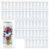 AGH 50 Pack Sublimation Tumblers 15 oz Skinny StraightStainless Steel Double Wall Insulated Straight Sublimation Tumbler with Lid and Strawfor DIY Gift Coffee Tea Beverages view 1